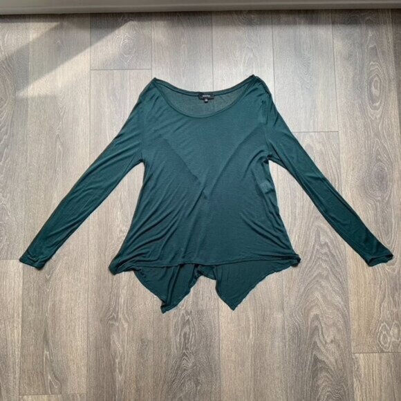 Aritzia Babaton Top long sleeve draped back Forest Green Size XS - Picture 7 of 16